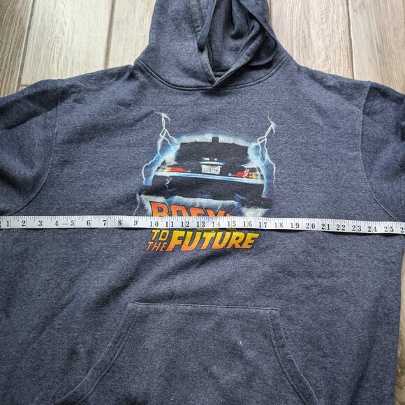 Back to the Future Hoodie Gray Graphic Pullover Men’s Size M 2020 - Picture 6 of 6